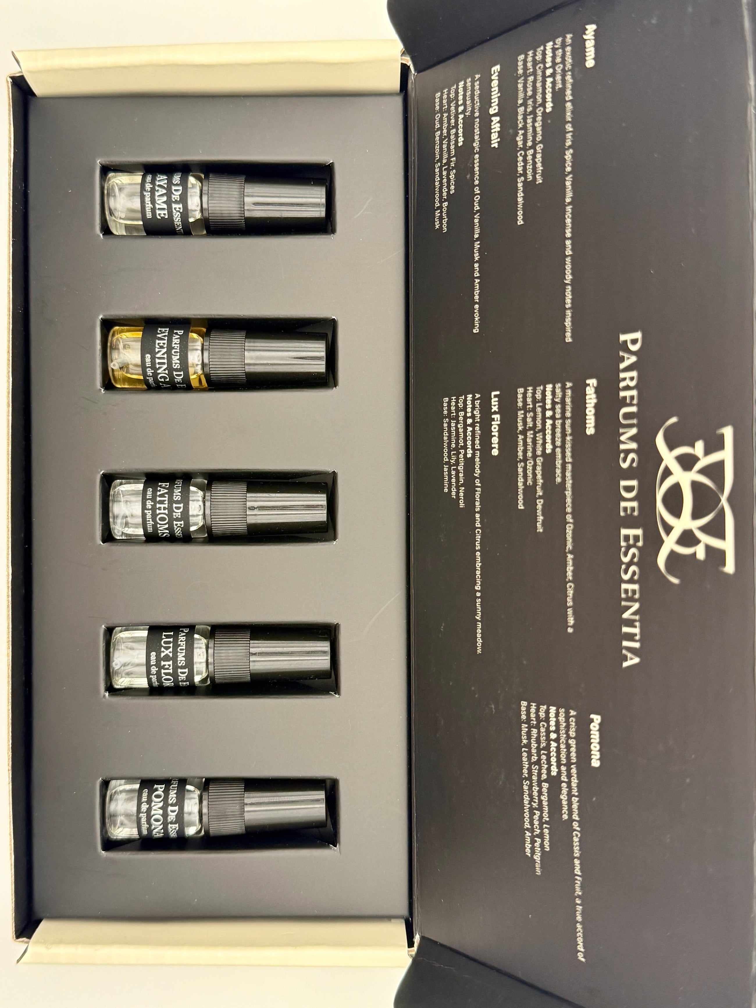 Niche Sampler Set - our entire Signature Collection.  5 x 2ml sample viles